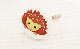 Ceramic brown hedgehog kids print 4cm round door knob E4